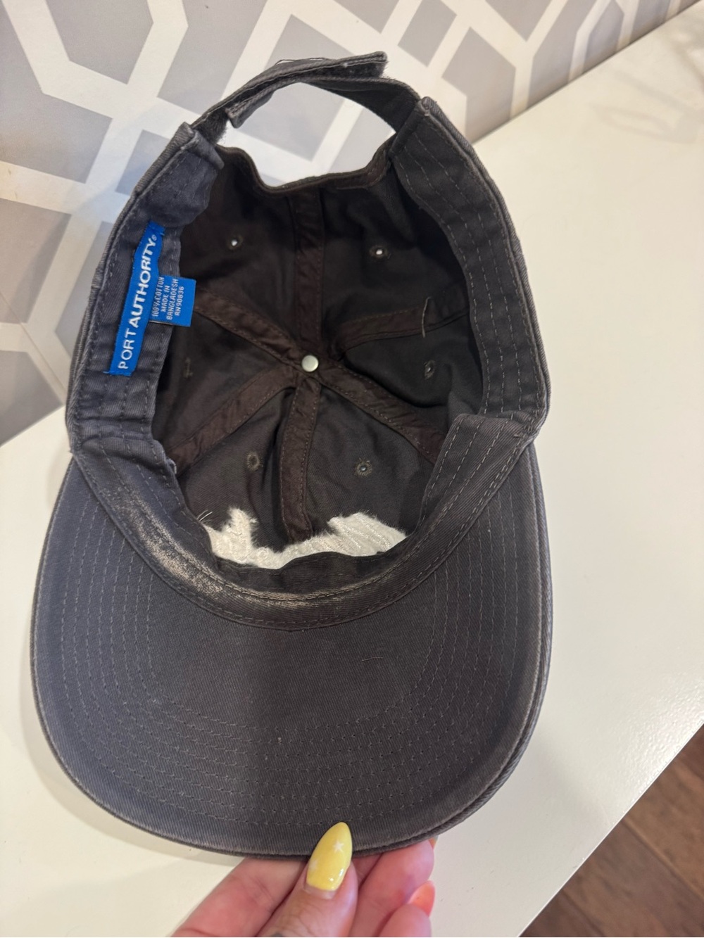 Magnolia Blue Baseball Cap with White Script - Picture 2 of 5